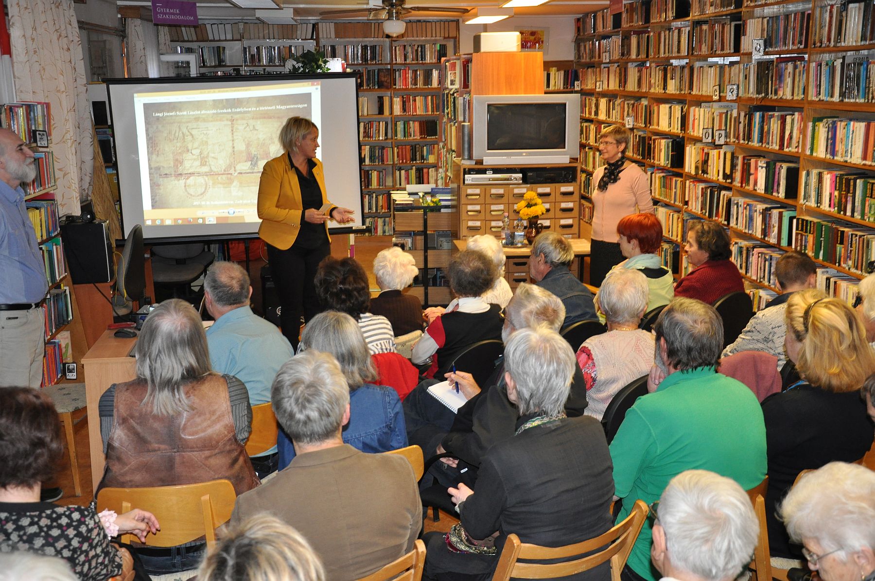 Lángi József restaurátor előadása a Zsolt utcai Könyvtárban